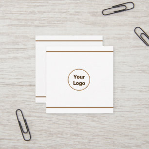 CARTÃO DE VISITA QUADRADO MÍNIMO SIMPLES ADICIONE O TEXTO PERSONALIZADO DO L