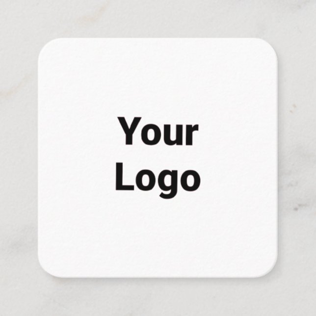 CARTÃO DE VISITA QUADRADO MÍNIMO SIMPLES ADICIONE O TEXTO PERSONALIZADO DO L (Frente)