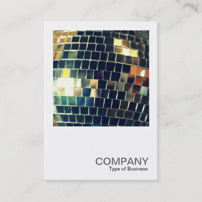 Cartão De Visita Quadrado - Mirror Ball (Foto quadrada 0420) (Frente)