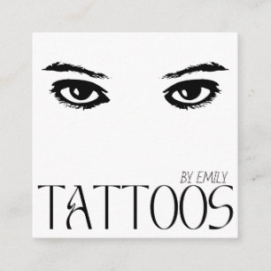 Cartão De Visita Quadrado Misteriosa Tattoo Salon