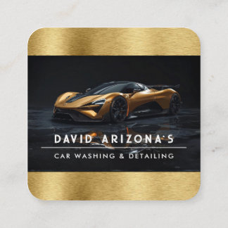 Cartão De Visita Quadrado Mobile Car Washing and auto detailing 