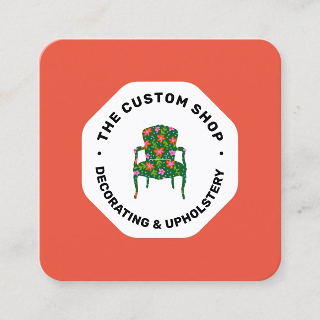 Cartão De Visita Quadrado Mobiliário Upholstery and Home decoration Square B (Frente)