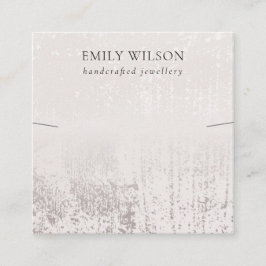 Cartão De Visita Quadrado Modelo abstrato Silver Rainfall Banda