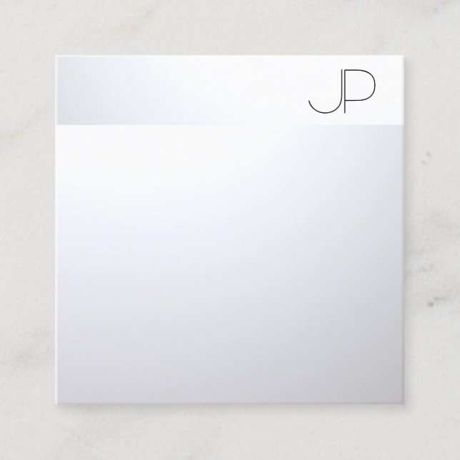 Cartão De Visita Quadrado Modelo de aparência profissional Elegante moderna (Frente)