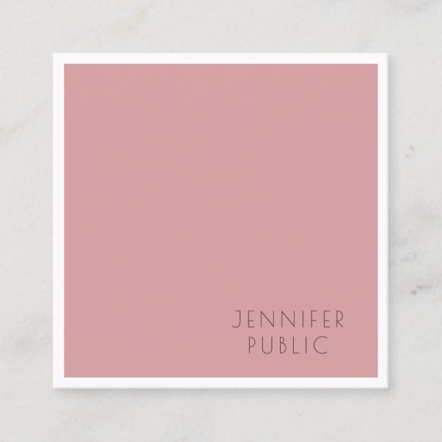 Cartão De Visita Quadrado Modelo de Design simples profissional moderno (Frente)