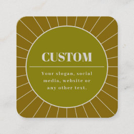 Cartão De Visita Quadrado Modelo de Design único retrorreflector inspirável