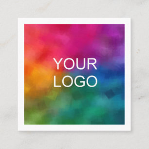 Cartão De Visita Quadrado Modelo de logotipo comercial personalizado moderno