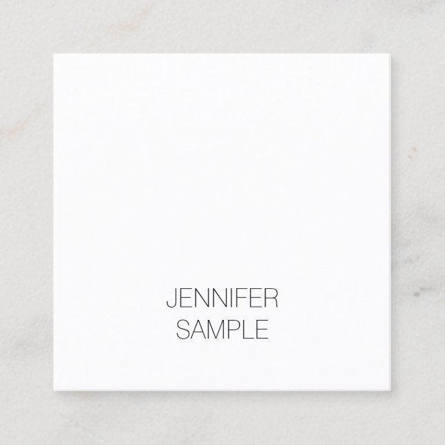 Cartão De Visita Quadrado Modelo de luxo mínimo moderno e elegante (Frente)