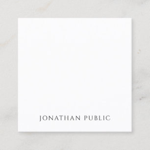 Cartão De Visita Quadrado Modelo elegante do design minimalista moderno na