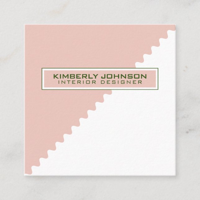 Cartão De Visita Quadrado Modelo minimalista elegante profissional (Frente)