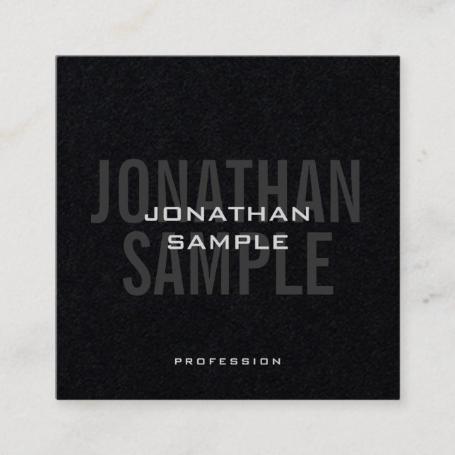 Cartão De Visita Quadrado Modelo Premium de negócios moderno para negócios m (Frente)