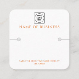 Cartão De Visita Quadrado Modern Bracelet QR Logo display holder