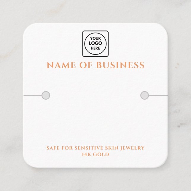 Cartão De Visita Quadrado Modern Bracelet QR Logo display holder (Frente)