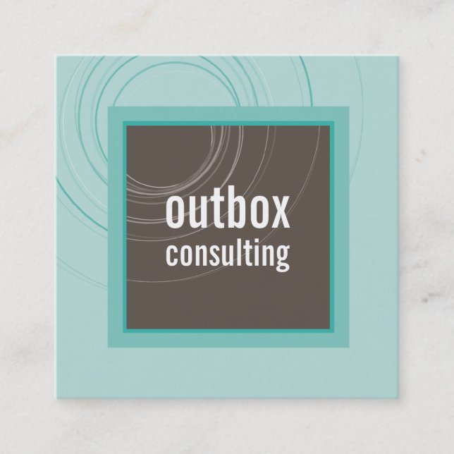 Cartão De Visita Quadrado MODERN LOGO ícone inteligente quadrado ícone monog (Frente)