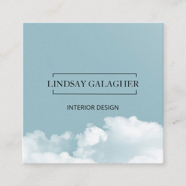 Cartão De Visita Quadrado Moderne Wolken Himmel (Frente)