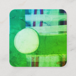 Cartão De Visita Quadrado Moderno Abstrato Minimalista Quadrado Limpo