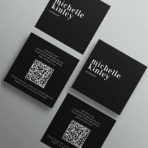Moderno código QR pessoal simples minimalista pret
