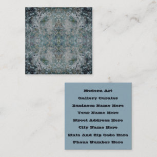 Cartão De Visita Quadrado Moderno De Uma Arte Abstrato De Tipo Em Um Humor