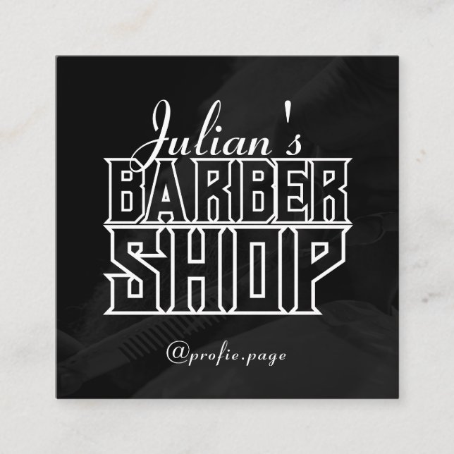 Cartão De Visita Quadrado Moderno e sofisticado elegante (Frente)