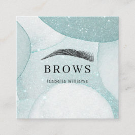 Cartão De Visita Quadrado Moderno Glitter Augenbrauen Visitenkarte Square Bu