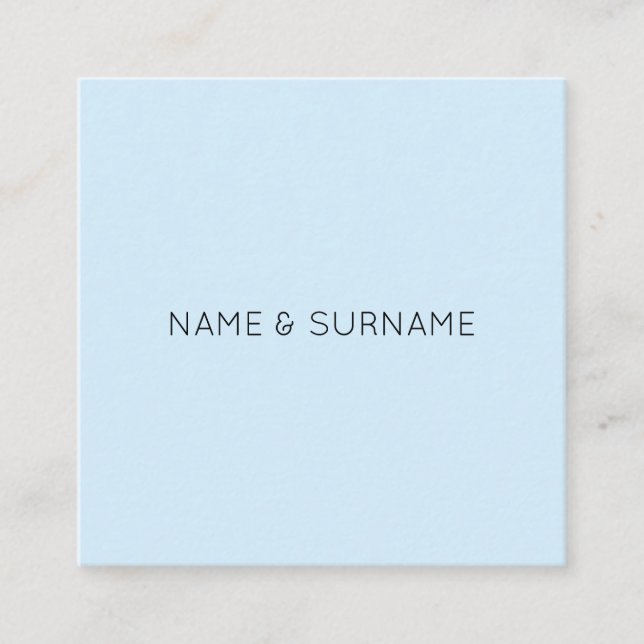 Cartão de visita quadrado moderno minimalista de (Frente)