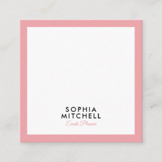 Cartão De Visita Quadrado Moderno profissional minimalista