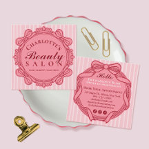 Moldura Quadrada com Laço Vintage Rosa Salão