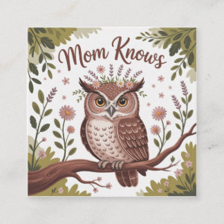 Cartão De Visita Quadrado Mom Knows