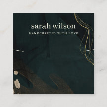 Monitor de colar preto-e-Dourado abstrato