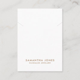 Cartão De Visita Quadrado Monitor de Joia de Colar Moderno Minimalista