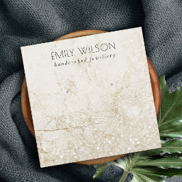 Cartão De Visita Quadrado Monitor Dourado com brilho no manuscrito