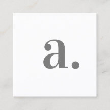 Monograma branco elegante minimalista Código QR mo