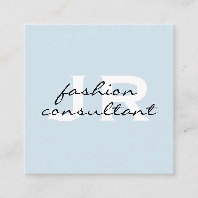 Cartão De Visita Quadrado Monograma / Corporate (Frente)