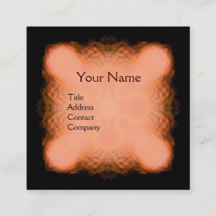 Cartão De Visita Quadrado MONOGRAMA DO QUADRO VERMELHO DE TINTA abstrato