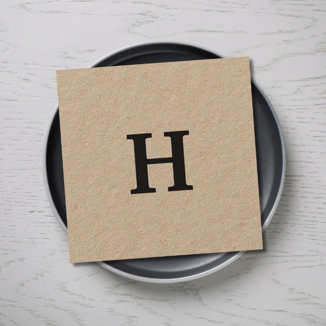 Cartão De Visita Quadrado Monograma preto mínimo Elegante profissional (Criador carregado)