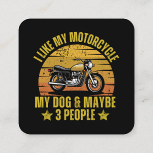 Cartão De Visita Quadrado Moto de Cachorro