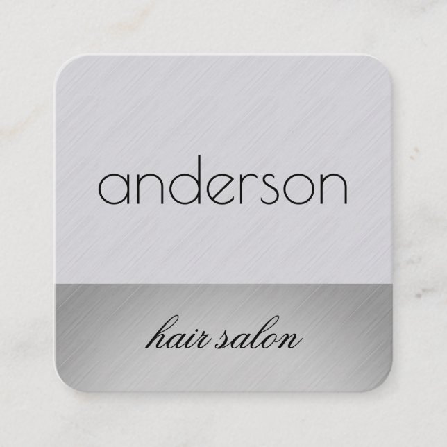 Cartão De Visita Quadrado Muito elegante e moderno (Frente)