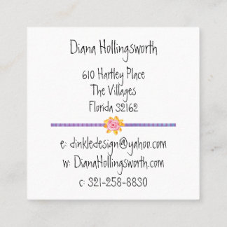 Cartão De Visita Quadrado Mulher Muito Bonita Profissional