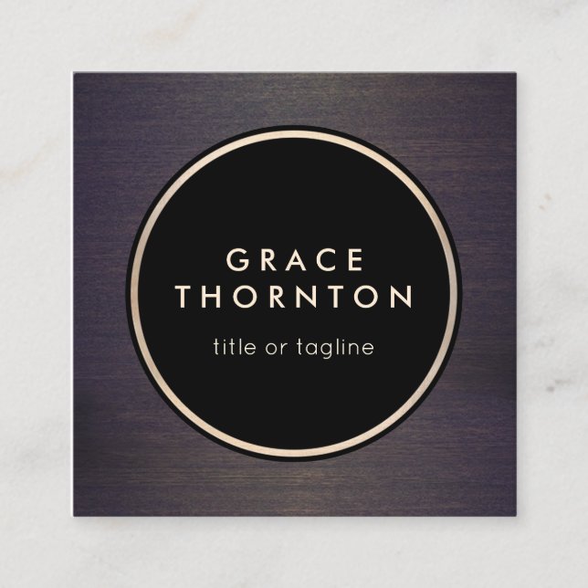 Cartão De Visita Quadrado Na moda Modern Wood Professional Designer (Frente)