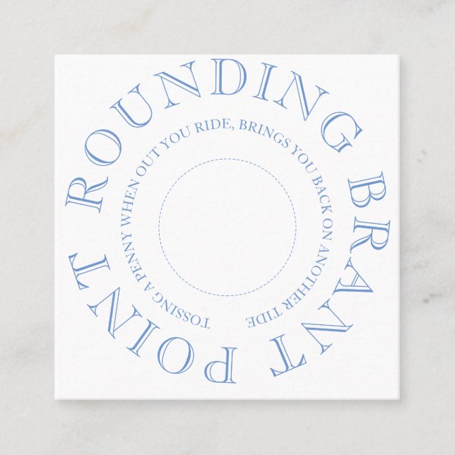 Cartão De Visita Quadrado Nantucket Penny Toss (Frente)