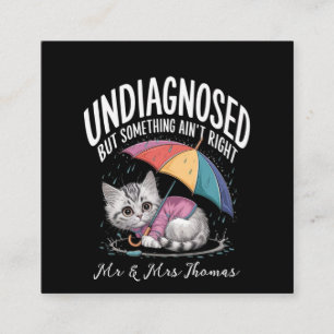 Cartão De Visita Quadrado Não diagnosticado, mas algo não é muito engraçado