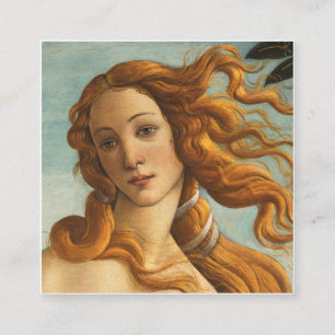 Cartão De Visita Quadrado Nascimento De Vênus Em Sandro Botticelli