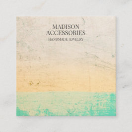 Cartão De Visita Quadrado Negócios de Joias Chic com Arte Personalizada