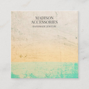 Cartão De Visita Quadrado Negócios de Joias Chic com Arte Personalizada