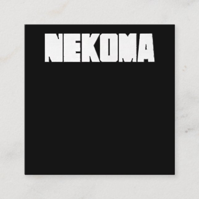 Cartão De Visita Quadrado Neko Voleibol Practice Anime Manga Cosplay (Frente)