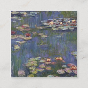 Cartão De Visita Quadrado Ninfhéas Claude Monet