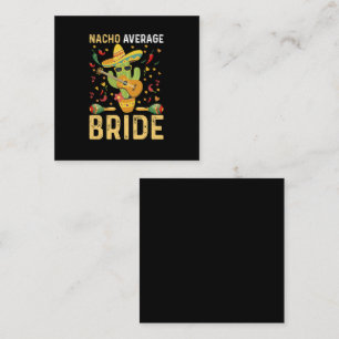 Cartão De Visita Quadrado Noiva Nacho Média Casamento Mexicano Cinco De Mayo