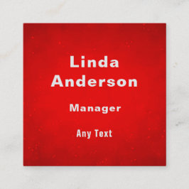 Cartão De Visita Quadrado Nome personalizado QR code profissional