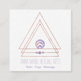 Cartão De Visita Quadrado Nova Era Espiritual e Metafísica| Roxo