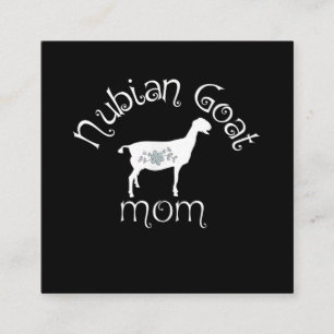 Cartão De Visita Quadrado Nubian Goat Mãe Gift